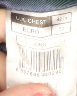 Brand and care label for Alexandre Savile Row Men's Grey, size 42L, Suit Jacket