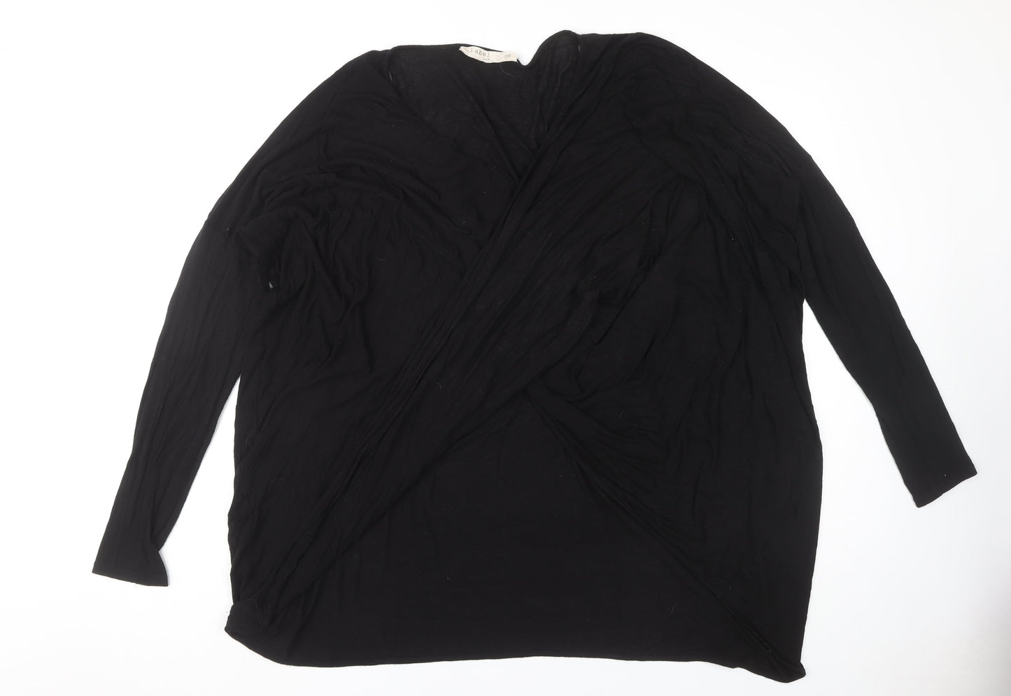 Label Lab Women's Black Wrap Top Size 16