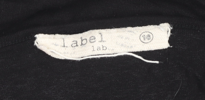 Label Lab Women's Black Wrap Top Size 16