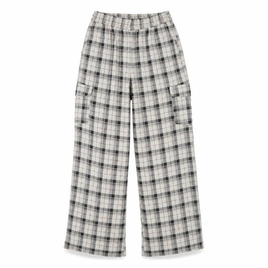 Collusion Womens Plaid Multicoloured Wide-Leg Trousers