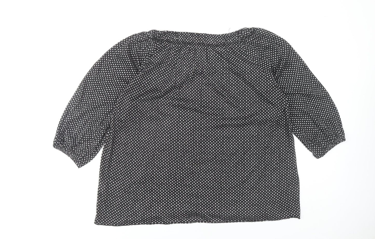Faded Glory Women's Black Polka Dot Blouse S