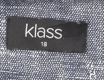Klass Women's Blue Long Sleeve Coat Size 18