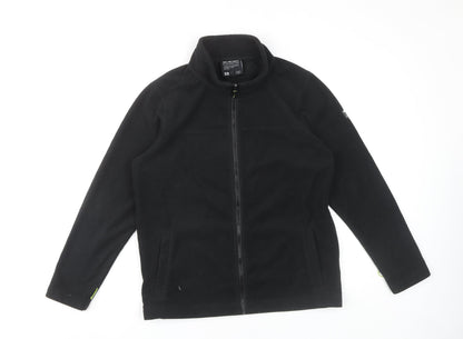 Additional front view of All Terrain boys’ black fleece jacket, size 13, winter essential