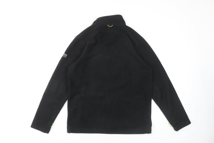 Back view of All Terrain boys’ black fleece jacket, size 13, winter essential