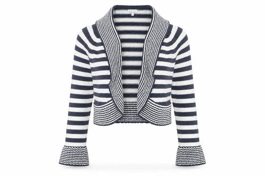 Per Una Women's Multicoloured Striped Open Front Cardigan L