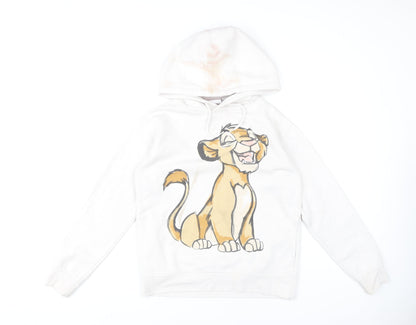 Preloved Disney Women's White XS Lion King Hoodie Pullover - Front