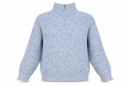 Bean Collection Women's Blue High Neck Pullover Jumper S