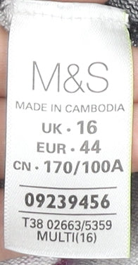 Close-up detail of Marks & Spencer Multicoloured Jumper UK 16 Pullover