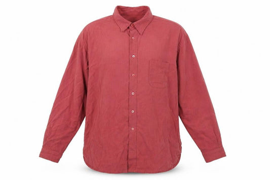 Ted Baker Men's Red Button-Up Shirt, L, Long Sleeve, Cotton