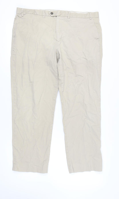 Marks & Spencer Men's Beige Chino Trousers Size L