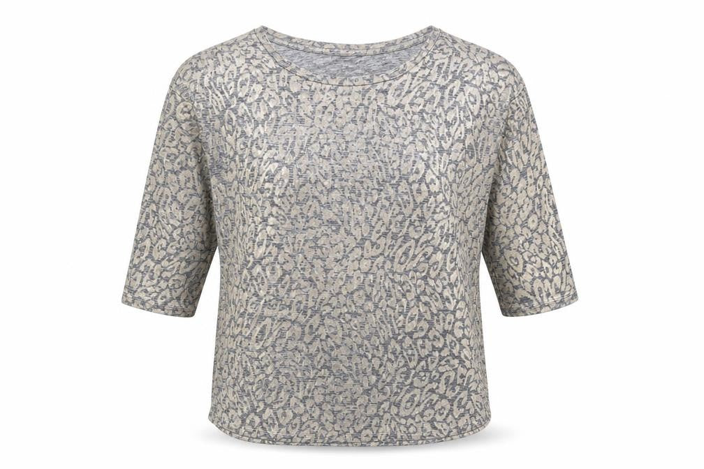 Next Women's Grey Animal Print Top Size 12