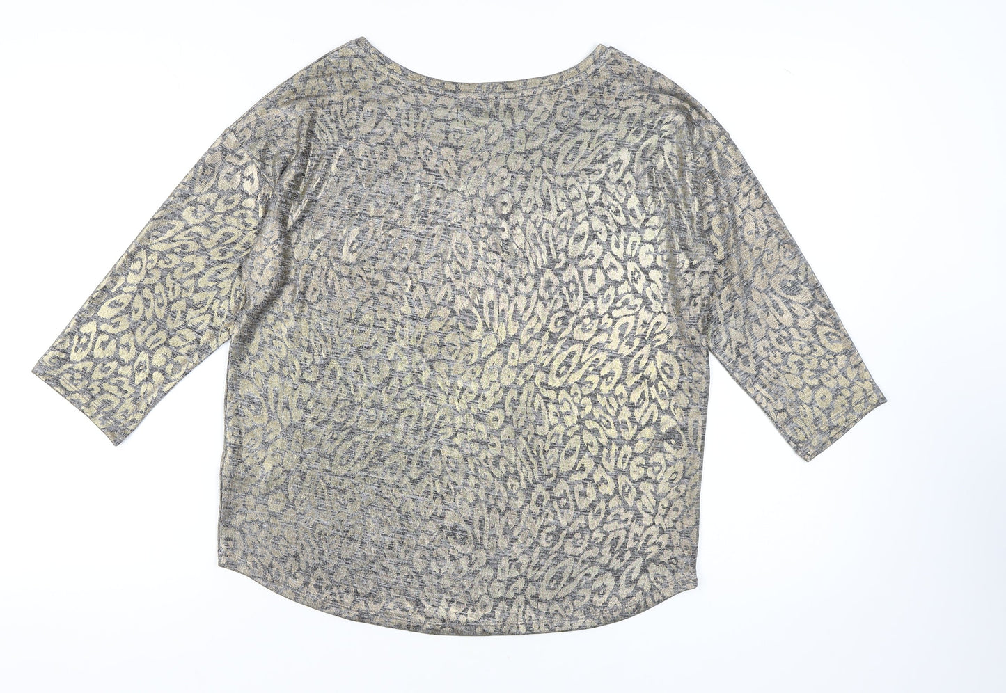 Next Women's Grey Animal Print Top Size 12