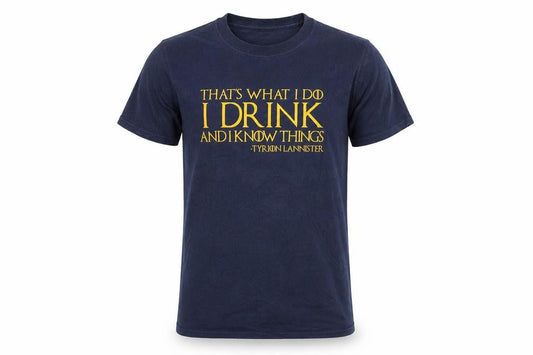 Gildan Men's Blue S Game of Thrones Quote T-Shirt