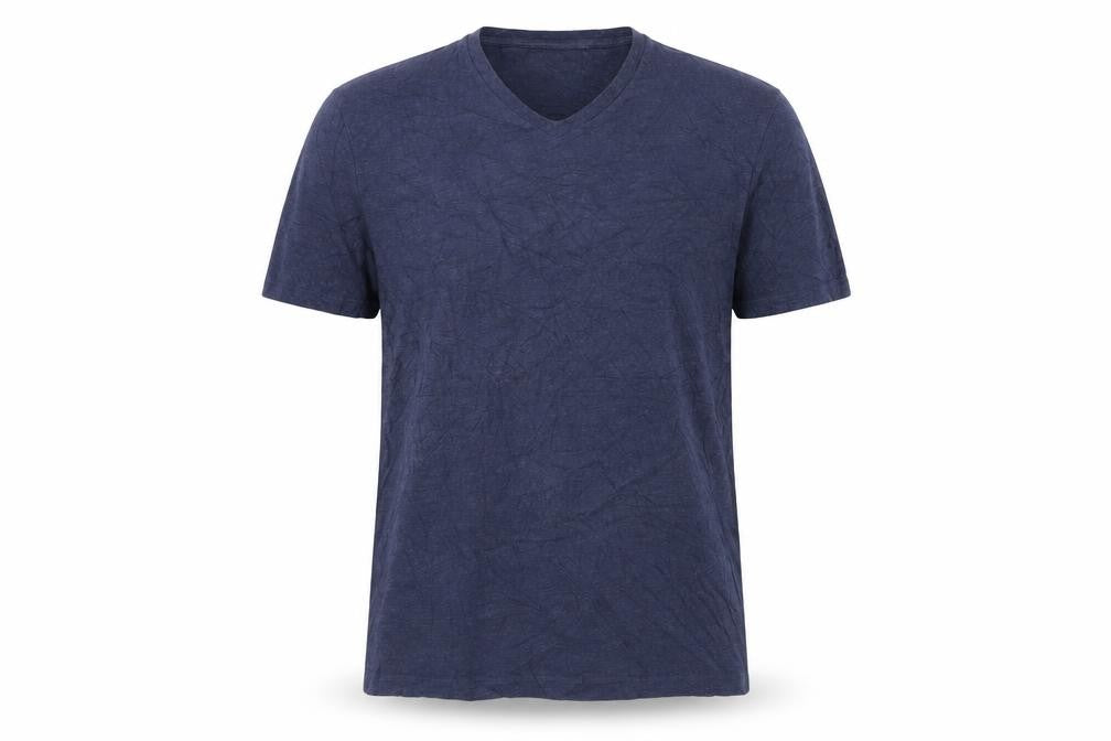 Mango Man Blue Slim Fit V-Neck T-Shirt - Size L