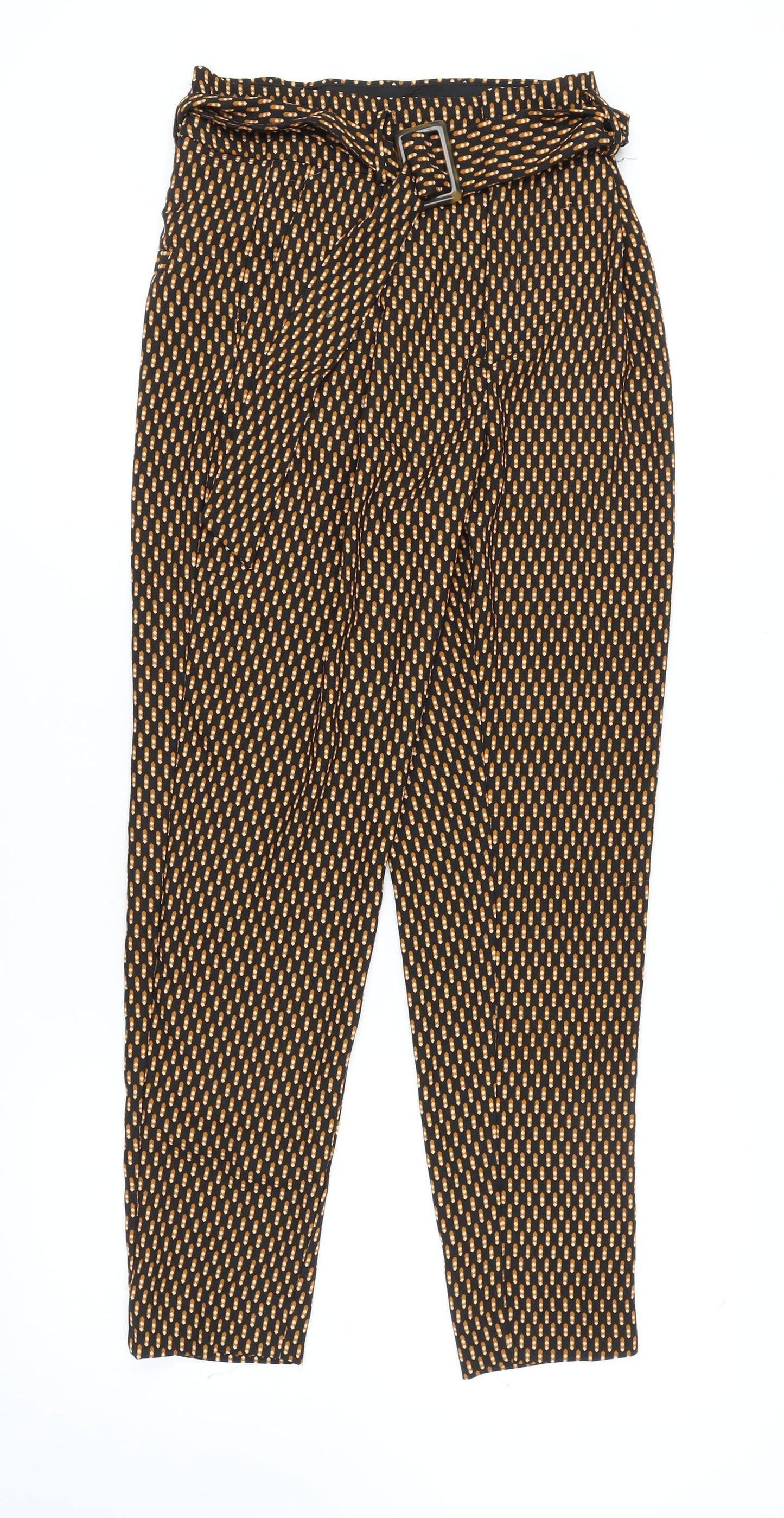 MNG Women's Geometric Trousers, Size 8, Multicoloured