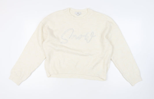 Marks and Spencer Ivory Pullover Jumper - M
