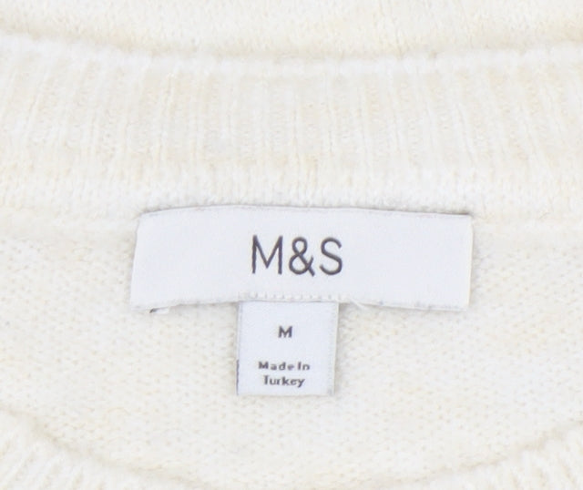 Marks and Spencer Ivory Pullover Jumper - M