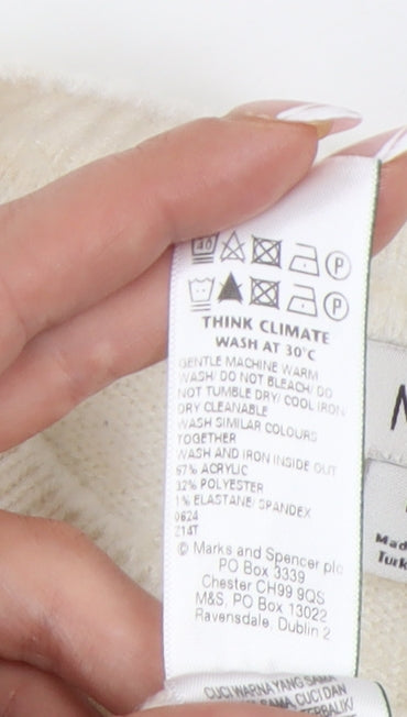 Brand and care label for Marks & Spencer Ivory jumper - M