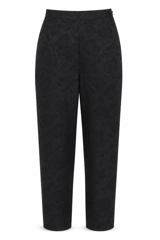 Monsoon Women's Black Floral Trousers Size 10