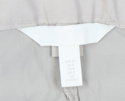 H&M Women's Beige Straight Trousers Size 12