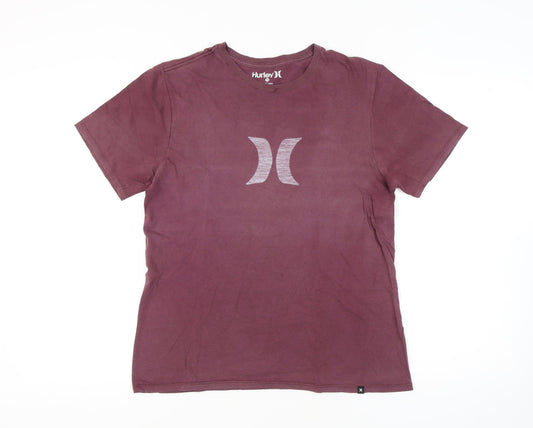 Hurley Men's Red Medium Crew Neck T-Shirt