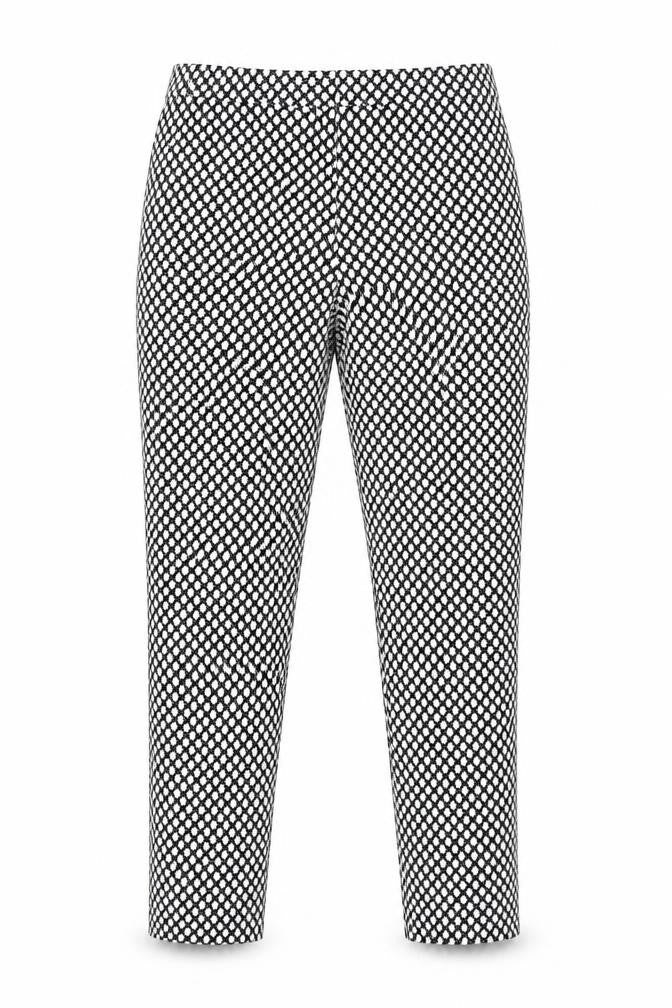 Oasis Women's Black Argyle Trousers Size 10