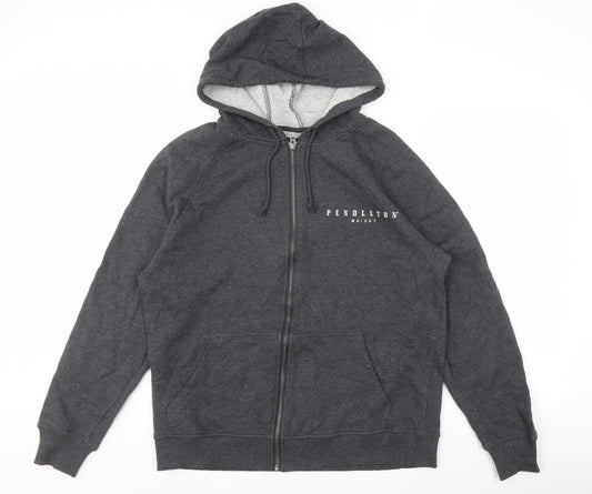 Pendleton Men's Grey Full Zip Logo Hoodie M