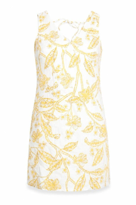 Next Women's Yellow Floral Dress Size 10