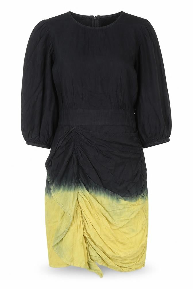Warehouse Women's Black & Yellow Petite Dress, Size 6