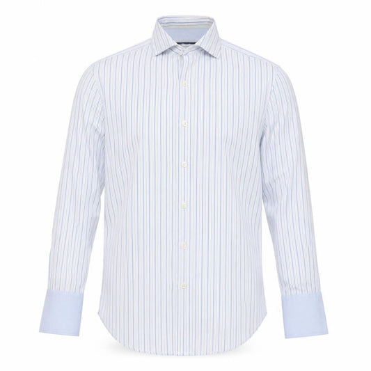 Jaeger Men's Blue Striped Button-Up Shirt