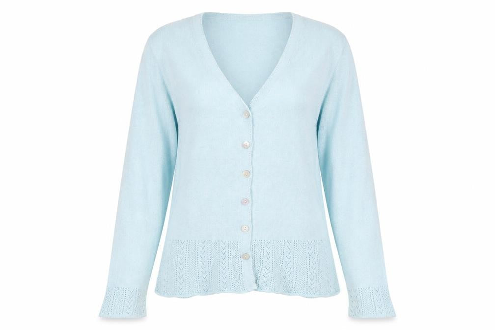Etam Women's Blue Cardigan V-Neck Size 14