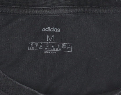 Adidas Womens Black Medium Crew Neck T-Shirt