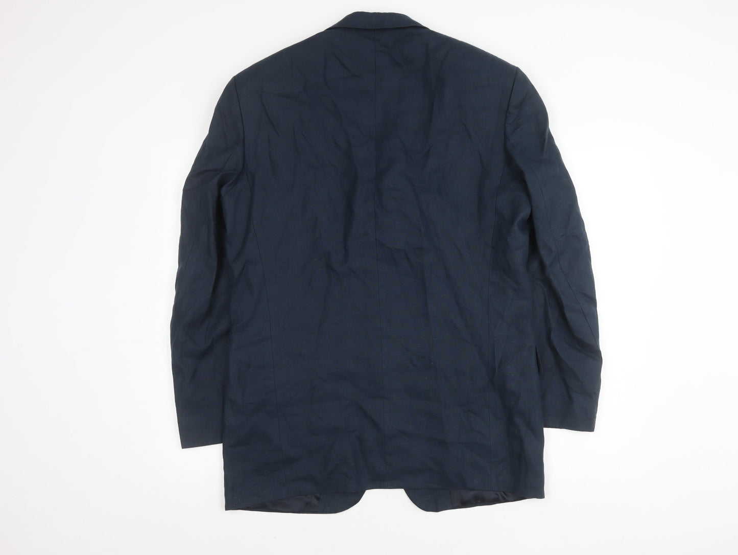 Tom English Men's Blue Linen Blazer, Size 40 Regular