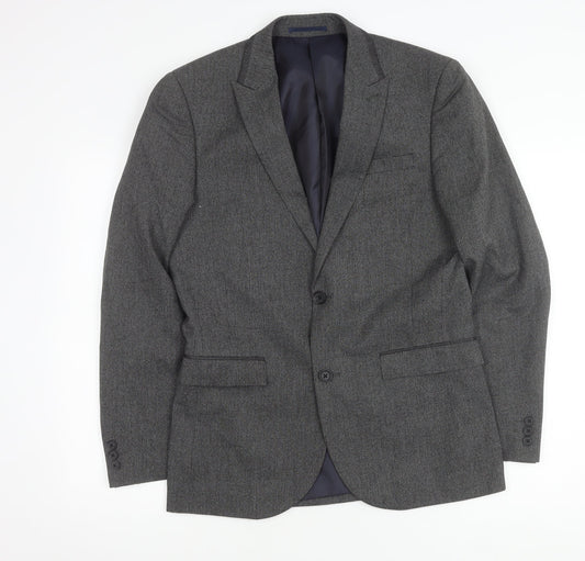 Next Men's Grey Blazer Jacket Size 38R Formal Wear