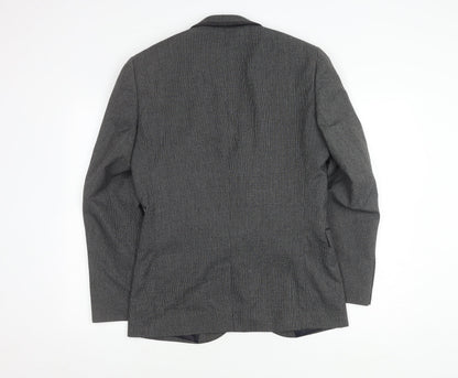 Back view of Next Men's Grey Blazer Jacket, size 38R, Formal Wear