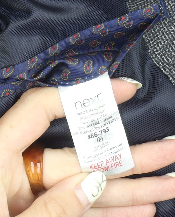 Next Men's Grey Blazer Jacket Size 38R Formal Wear