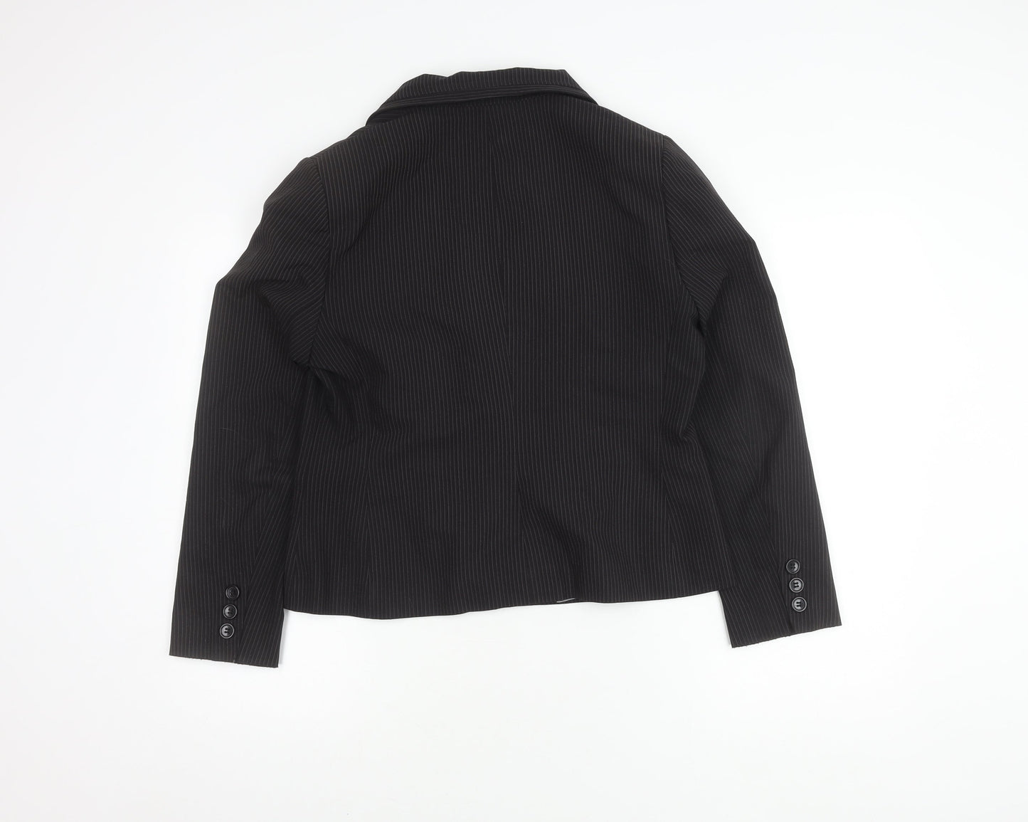 Debenhams Women's Petite Black Pinstripe Suit Jacket
