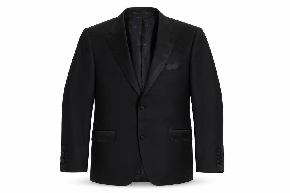 Daniel Hechter Men's Black Wool Tuxedo Jacket 40R