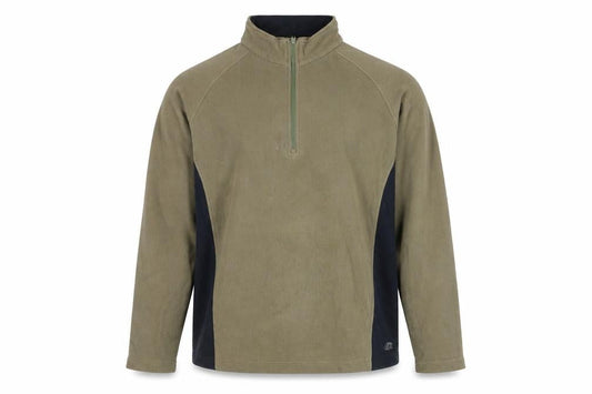 Marks & Spencer Men's Green Fleece 1/4 Zip Sweatshirt L