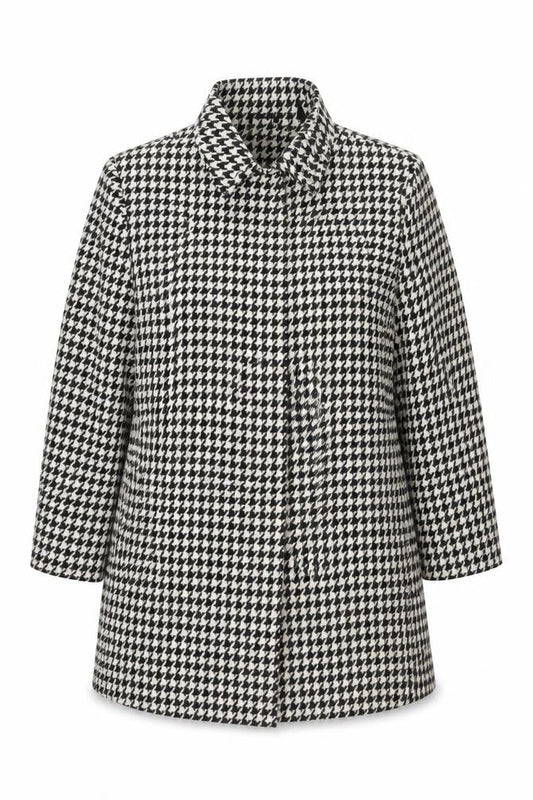 Anthology Women's Black Check Jacket UK 14
