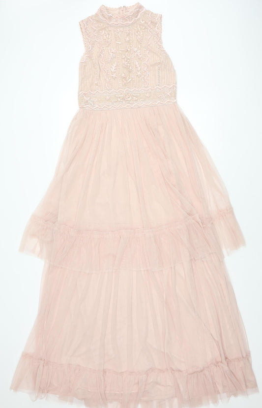 Frock & Frill Pink Women's Dress, Size 10, Sequin Accent