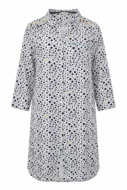 White Stuff Women's Grey Star Shirt Dress M