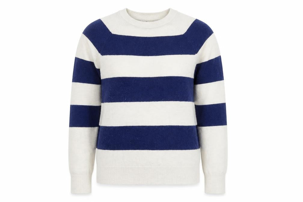 Marks & Spencer Women's Blue Striped Pullover Jumper S