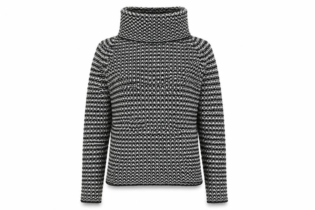Zara Women Multicoloured Roll Neck Pullover, Size L