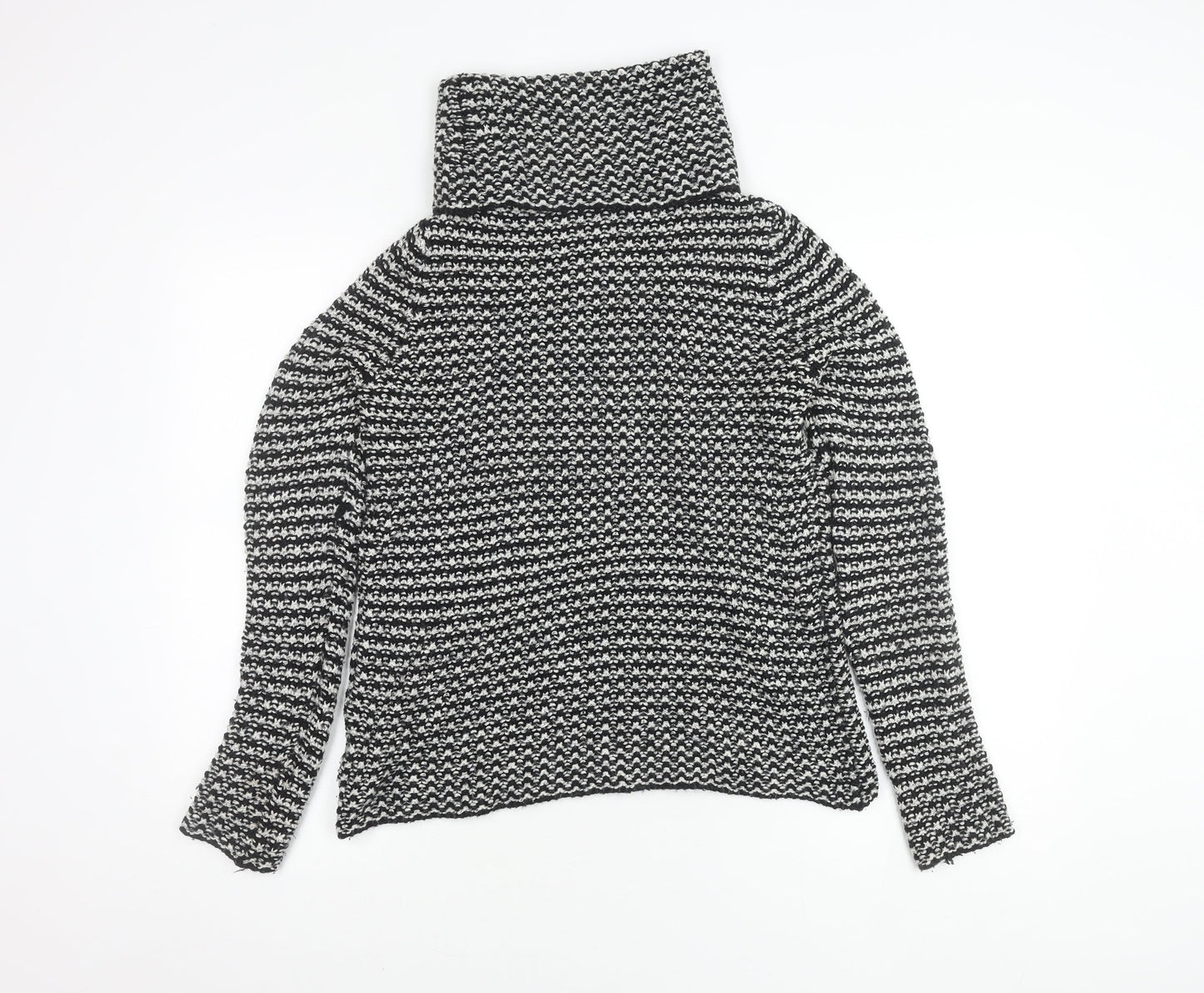 Zara Women Multicoloured Roll Neck Pullover, Size L