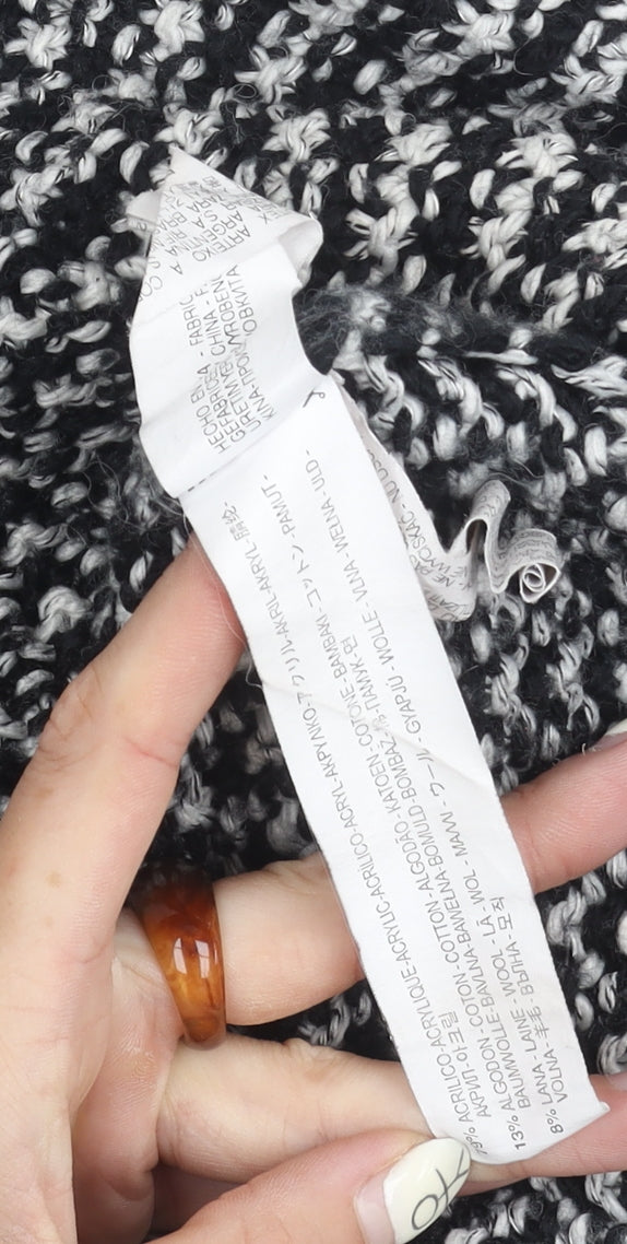Zara Women Multicoloured Roll Neck Pullover, Size L