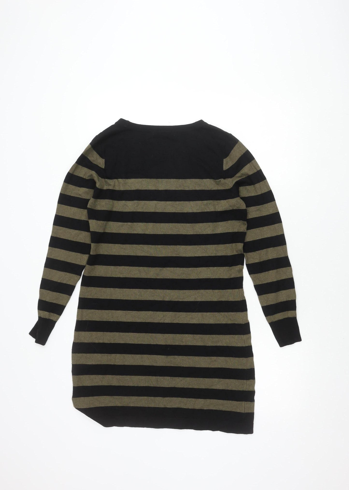Marks and Spencer Women's Black Striped Jumper Size 12