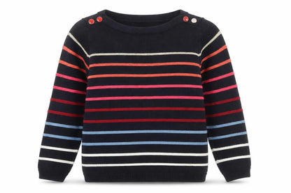 Julipa Women's Multicoloured Striped Pullover Jumper