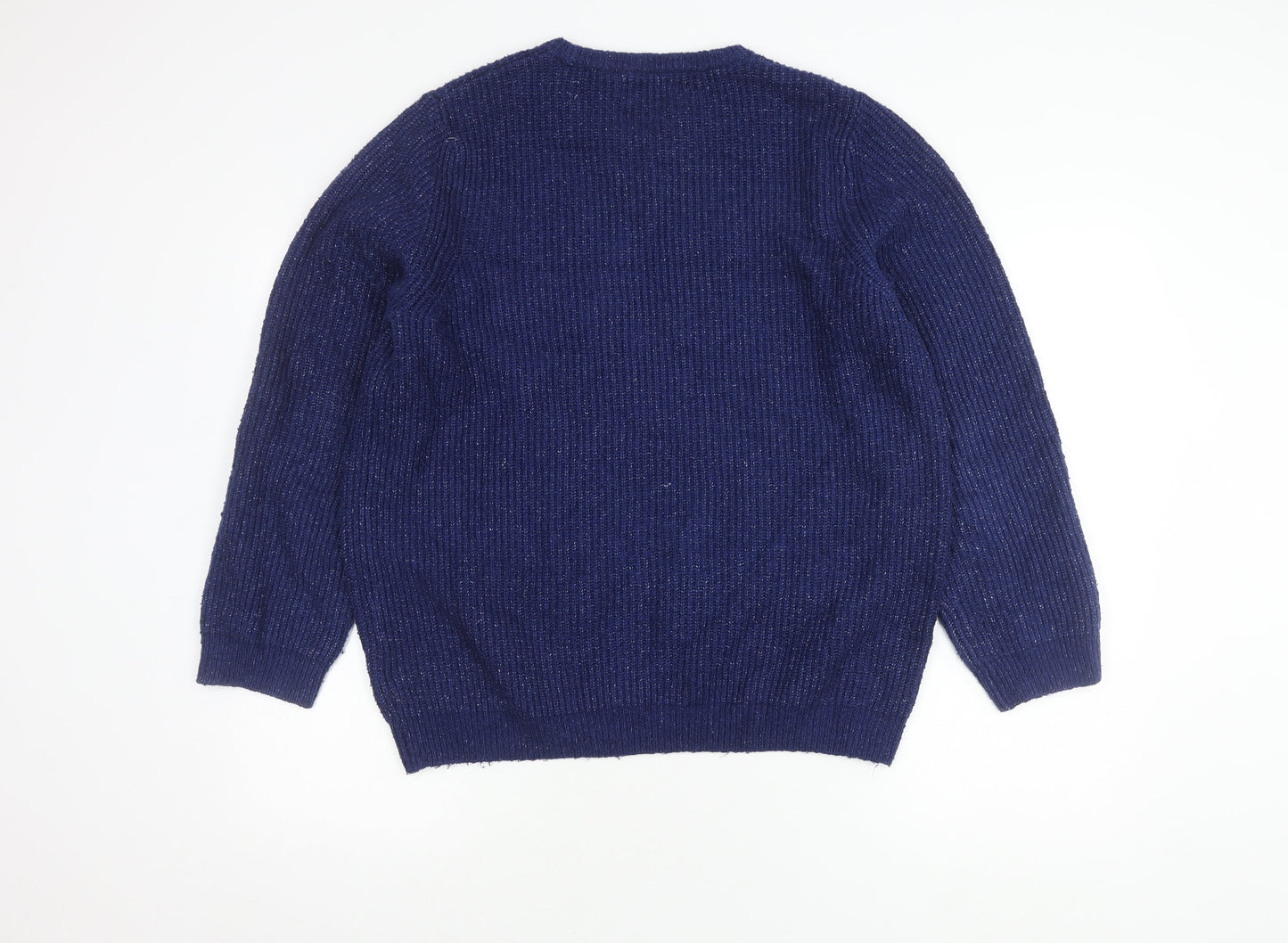 Marks and Spencer Men's Blue Pullover Jumper L