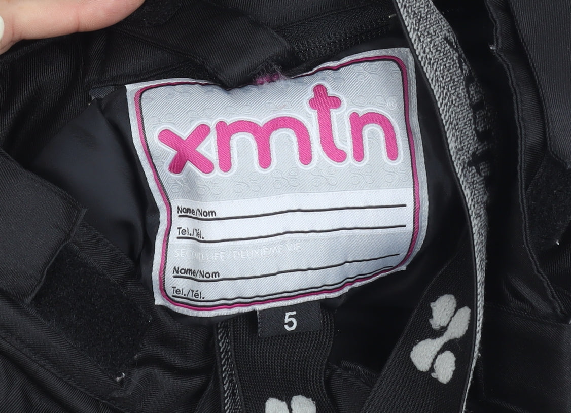 XMTN Girls Black Ski Trousers Size 5 - Excellent Condition